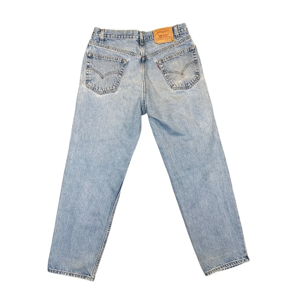 Levi's 550 Relaxed Straight Leg Jeans Men W34 L30 Light Wash Blue Cotton Vintage